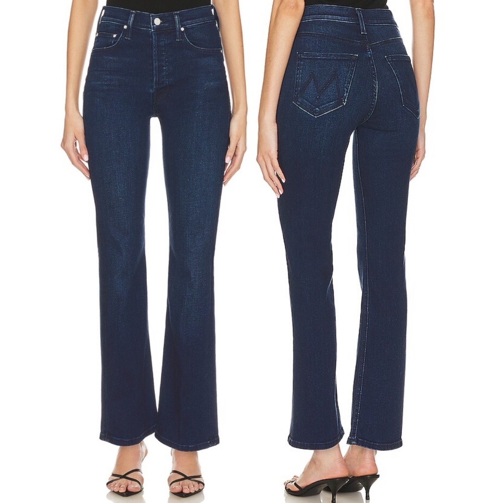 Mother Womens Jeans 30 The Tripper Ankle Taking Shape Dark Blue High Rise Denim